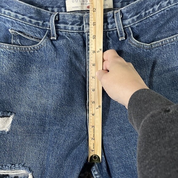 VINTAGE Guess Jeans Original Fit Cropped Ankle 90's Y2K Distressed Women's 31 - Picture 4 of 11